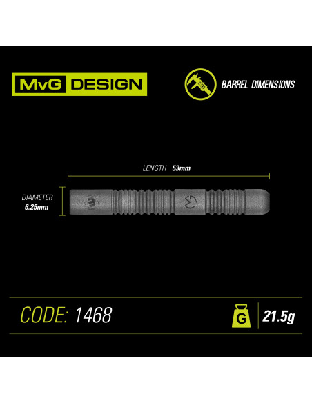 Rzutki Lotki Dart Winmau MvG EXACT 21,5g Wolfram
