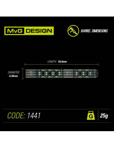 Rzutki Lotki Dart Winmau MvG ADRENALIN 25g Wolfram