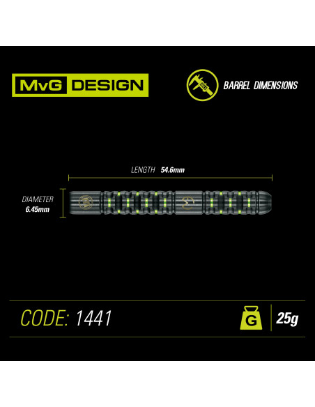 Rzutki Lotki Dart Winmau MvG ADRENALIN 25g Wolfram