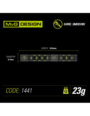 Rzutki Lotki Dart Winmau MvG ADRENALIN 23g Wolfram