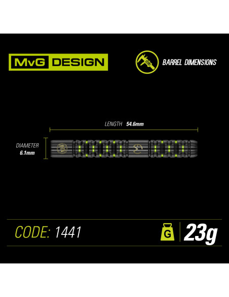 Rzutki Lotki Dart Winmau MvG ADRENALIN 23g Wolfram