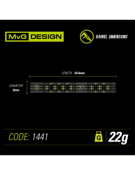 Rzutki Lotki Dart Winmau MvG ADRENALIN 22g Wolfram