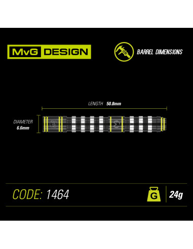 Rzutki Lotki Dart Winmau MvG ASSAULT 24g Wolfram