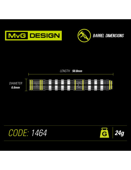 Rzutki Lotki Dart Winmau MvG ASSAULT 24g Wolfram