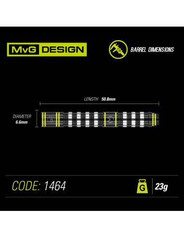 Rzutki Lotki Dart Winmau MvG ASSAULT 23g Wolfram
