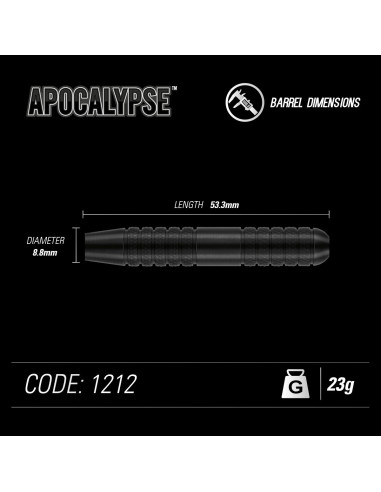 Lotki Rzutki WINMAU APOCALYPSE 23g Steel Tip Dart