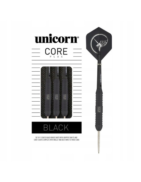 LOTKI RZUTKI DART UNICORN CORE PLUS BLACK 22G
