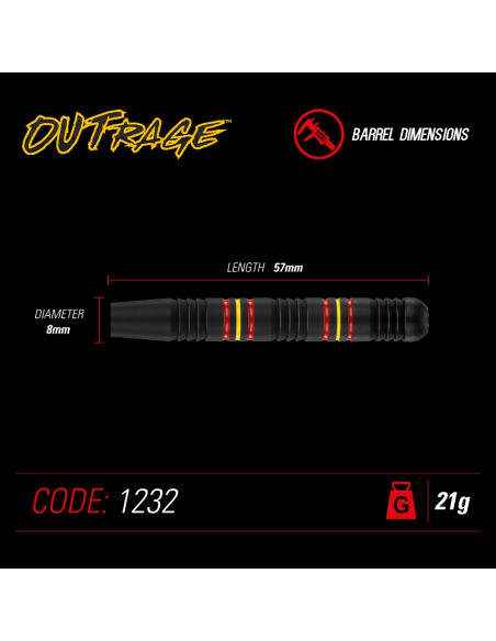 RZUTKI LOTKI WINMAU Outrage 21G STEEL DART