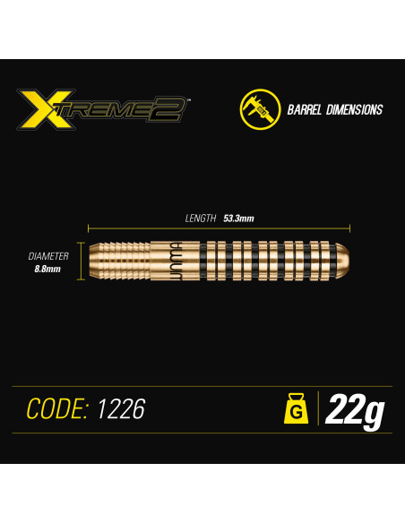 Rzutki Lotki Dart Winmau XTREME 2 BRASS Steel 22g