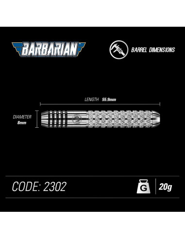 LOTKI RZUTKI Winmau Barbarian 3 szt. 20g ostre