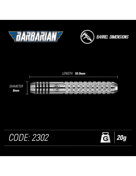 LOTKI RZUTKI Winmau Barbarian 3 szt. 20g ostre