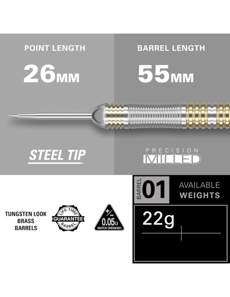 Rzutki Lotki Target ROB CROSS 22g STEEL ZESTAW