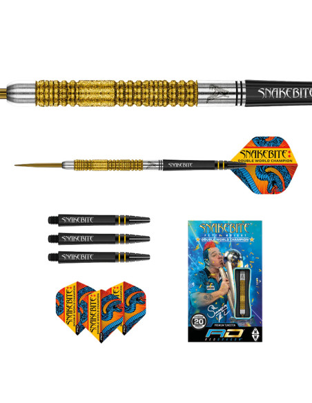 LOTKI RZUTKI PETER WRIGHT SNAKEBITE DOUBLE WORLD CHAMPION SE GOLD PLUS 85% WOLFRAM 22g