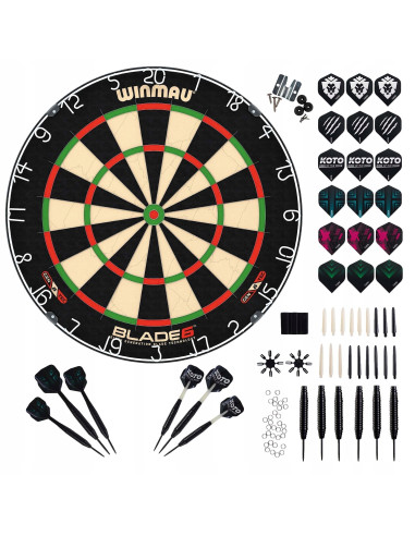 WINMAU BLADE 6 tarcza sizalowa dart ZESTAW 90 elem