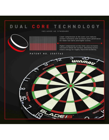 WINMAU BLADE 6 DUAL CORE tarcza sizalowa dart