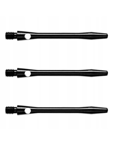 SHAFTY ALUMINIUM WINMAU ANODISED SHORT DART CZARNE