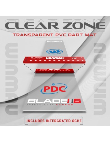 MATA OCHRONNA DO DARTA WINMAU CLEARZONE PVC OCHE PRÓG LINIA lotki rzutki Dart