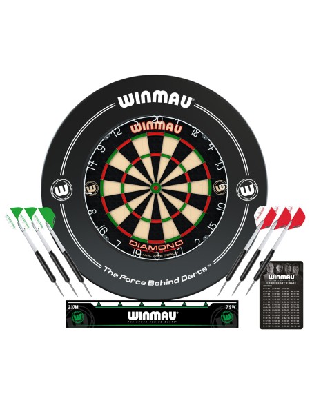 WINMAU DIAMOND PLUS ZESTAW tarcza sizalowa tablica DART rzutki lotki