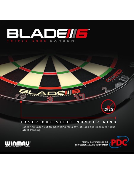 TARCZA TABLICA sizalowa Winmau Blade 6 TRIPLE CORE