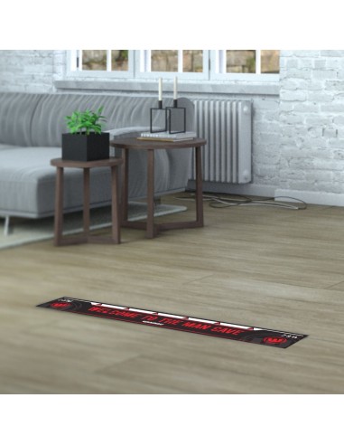 Linia rzutów DART Winmau Oche czarna naklejka MAN CAVE