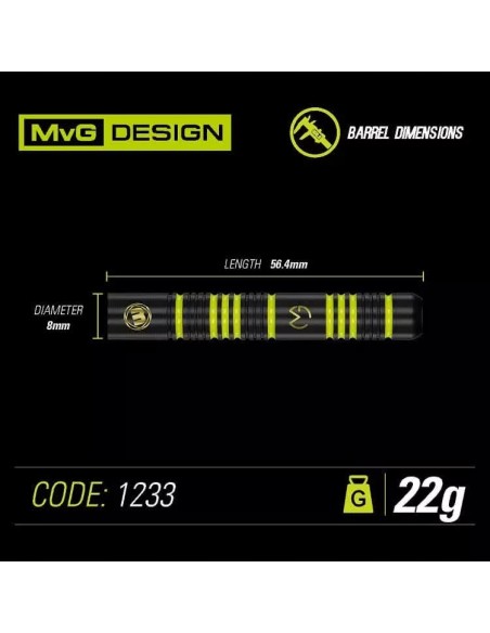 Rzutki Lotki Dart Winmau MvG AMBITION Steel 22g