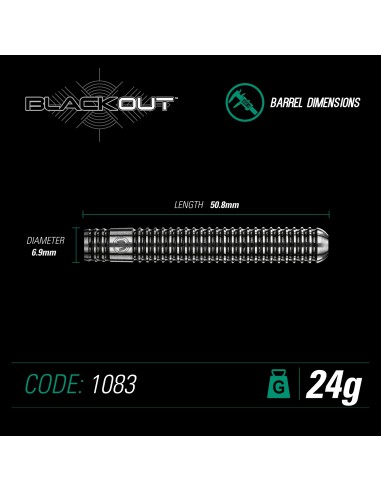 LOTKI RZUTKI DART WINMAU BLACKOUT 24G 90% WOLFRAM