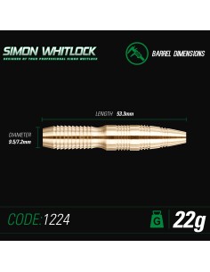 Rzutki Lotki Dart Winmau WHITLOCK BRASS Steel 22g 2