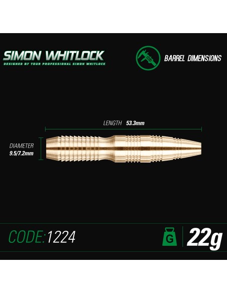 Rzutki Lotki Dart Winmau WHITLOCK BRASS Steel 22g