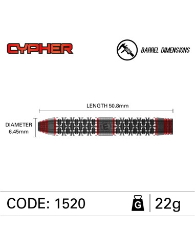 LOTKI RZUTKI DART WINMAU CYPHER 22G 90% WOLFRAM