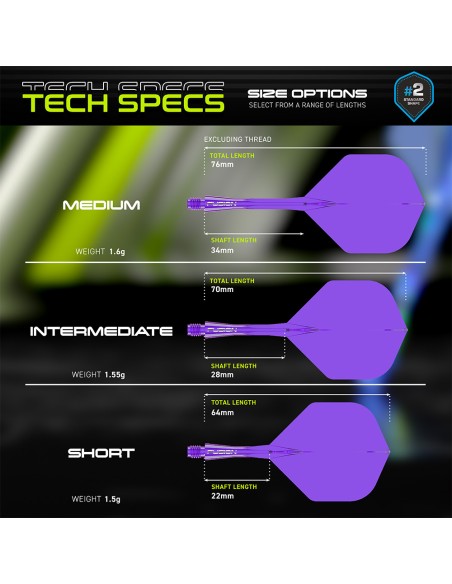 SHAFTY PIÓRKA SYSTEM WINMAU FUSION PURPLE MEDIUM