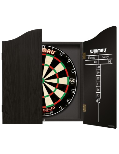 ZESTAW DO DARTA Tarcza Lotki Rzutki Winmau Professional Darts Set Diamond Plus Szafka