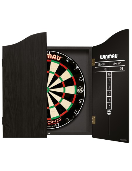 ZESTAW DO DARTA Tarcza Lotki Rzutki Winmau Professional Darts Set Diamond Plus Szafka