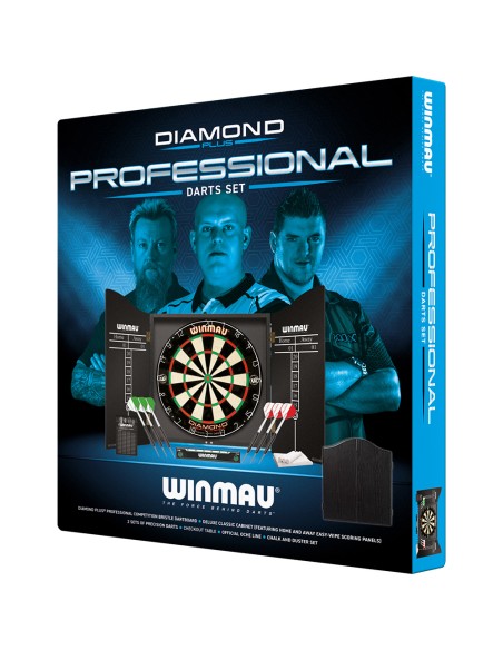 ZESTAW DO DARTA Tarcza Lotki Rzutki Winmau Professional Darts Set Diamond Plus Szafka