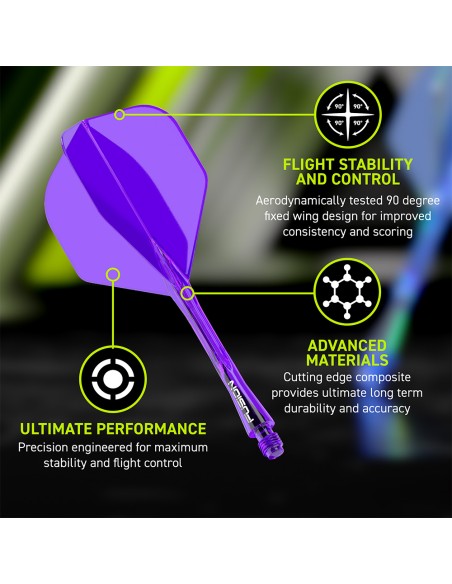 SHAFTY PIÓRKA SYSTEM WINMAU FUSION PURPLE SHORT