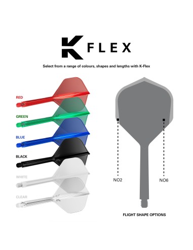 SHAFTY PIÓRKA SYSTEM TARGET K-FLEX NO2 CLEAR PRZEŹROCZYSTE MEDIUM