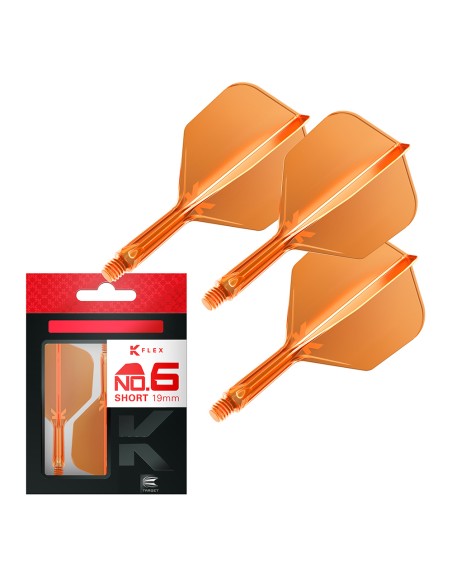 SHAFTY PIÓRKA SYSTEM TARGET K-FLEX NO6 Pomarańczowe SHORT