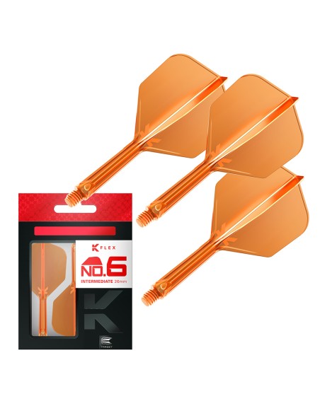 SHAFTY PIÓRKA SYSTEM TARGET K-FLEX NO6 Pomarańczowe INTERMEDIATE