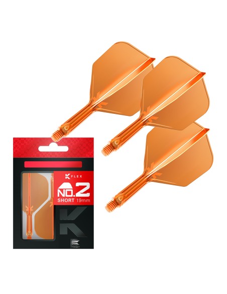 SHAFTY PIÓRKA SYSTEM TARGET K-FLEX NO2 Pomarańczowe SHORT