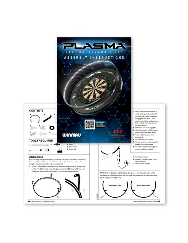 Zestaw Dart OŚWIETLENIE + OPONA Winmau Plasma Winmau Pro Line Surround